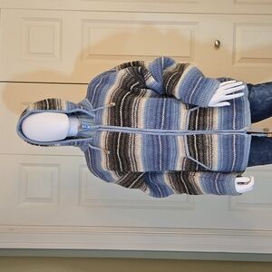 Laundromat Cozy Striped Knit Wool Hoodie Jacket